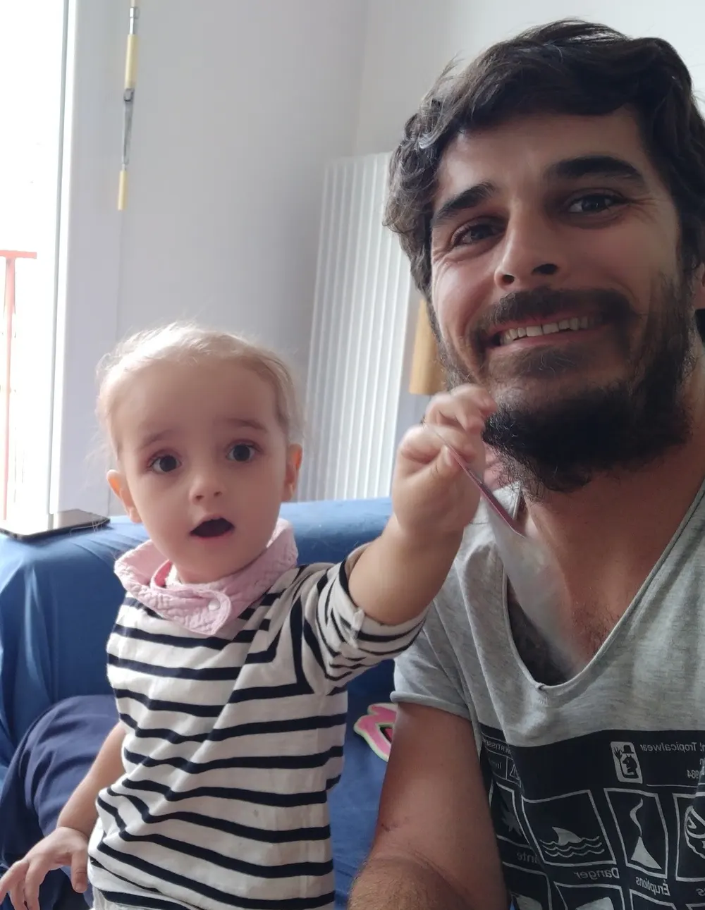 Simon et sa fille Haizea